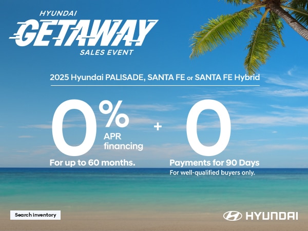 2025 Hyundai Santa Fe or Santa Fe Hybrid or Palisade Offer