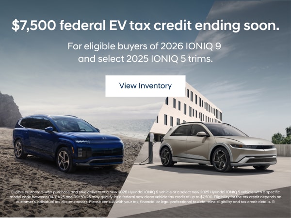 2025 Hyundai IONIQ 5 And IONIQ 9 Tax Credit Offer