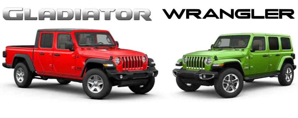 Jeep Gladiator vs Jeep Wrangler