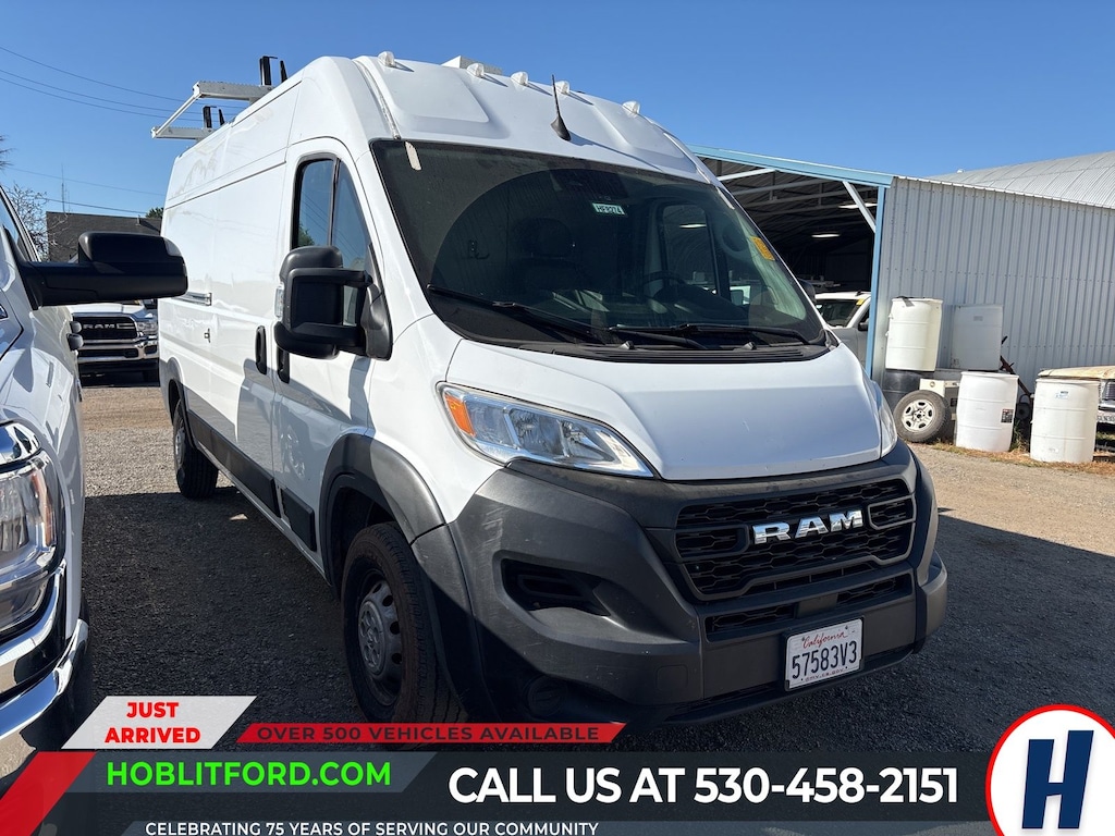 Certified 2023 Ram Promaster 2500 High Roof Cargo Van w/ Ladder Rack & Cargo Shelves Cargo Van