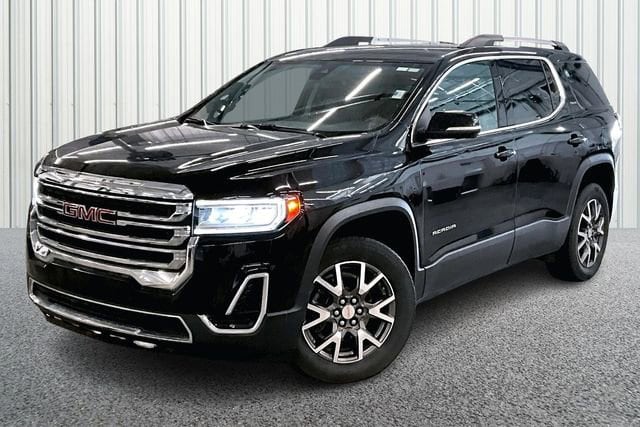 Used 2021 GMC Acadia SLE with VIN 1GKKNKLS8MZ120959 for sale in Martinsville, IN