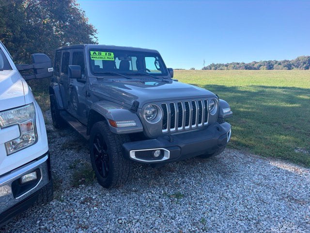 Used 2021 Jeep Wrangler Unlimited Sahara 4XE with VIN 1C4JJXP60MW763157 for sale in Bedford, IN