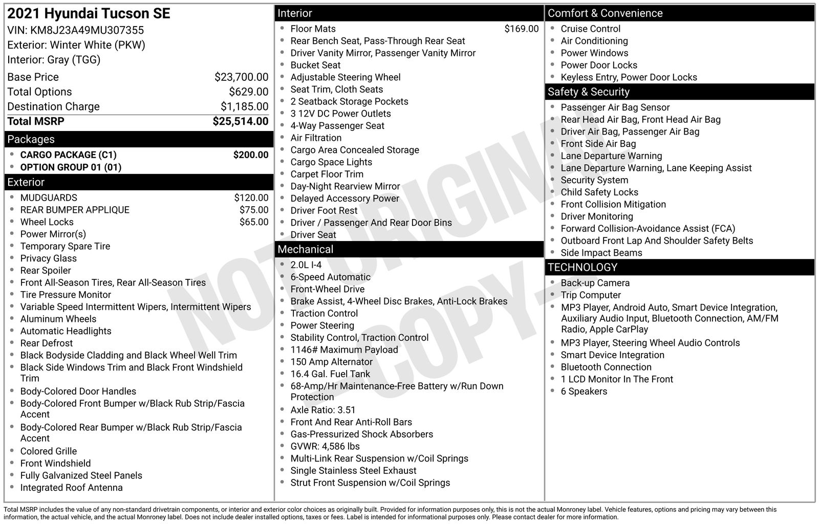 2021 Hyundai Tucson SE - Photo 24