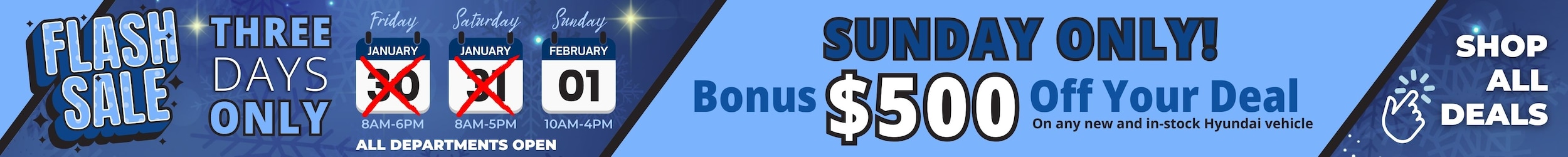 Burlington Hyundai's 3-Day Flash Sale