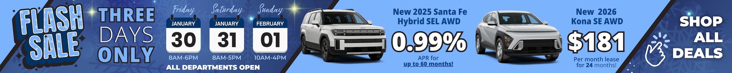 Burlington Hyundai's 3-Day Flash Sale