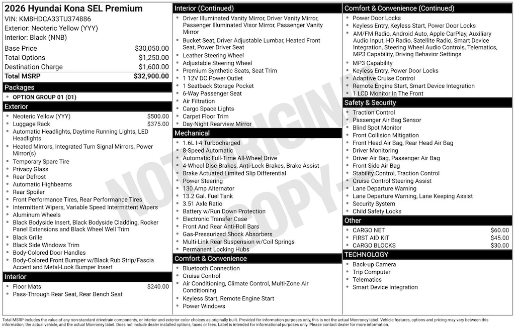 New 2026 Hyundai Kona SEL Premium AWD SUV