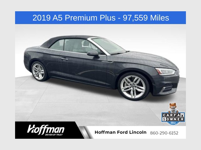 Used 2019 Audi A5 2.0T Premium Plus Convertible WAUYNGF56KN004105 in Watertown, CT