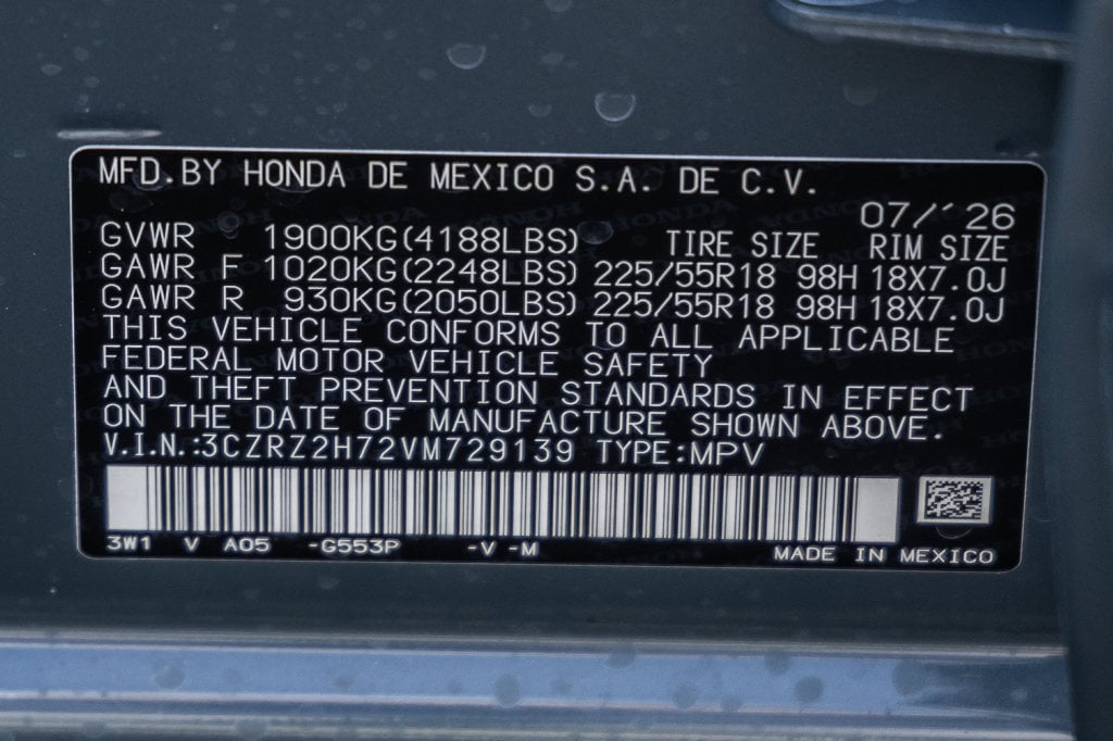 New 2027 Honda HR-V EX-L 3CZRZ2H72VM729139