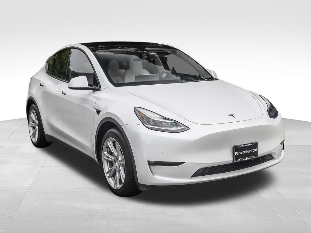 Used 2021 Tesla Model Y Long Range with VIN 5YJYGDEE3MF141694 for sale in Simsbury, CT