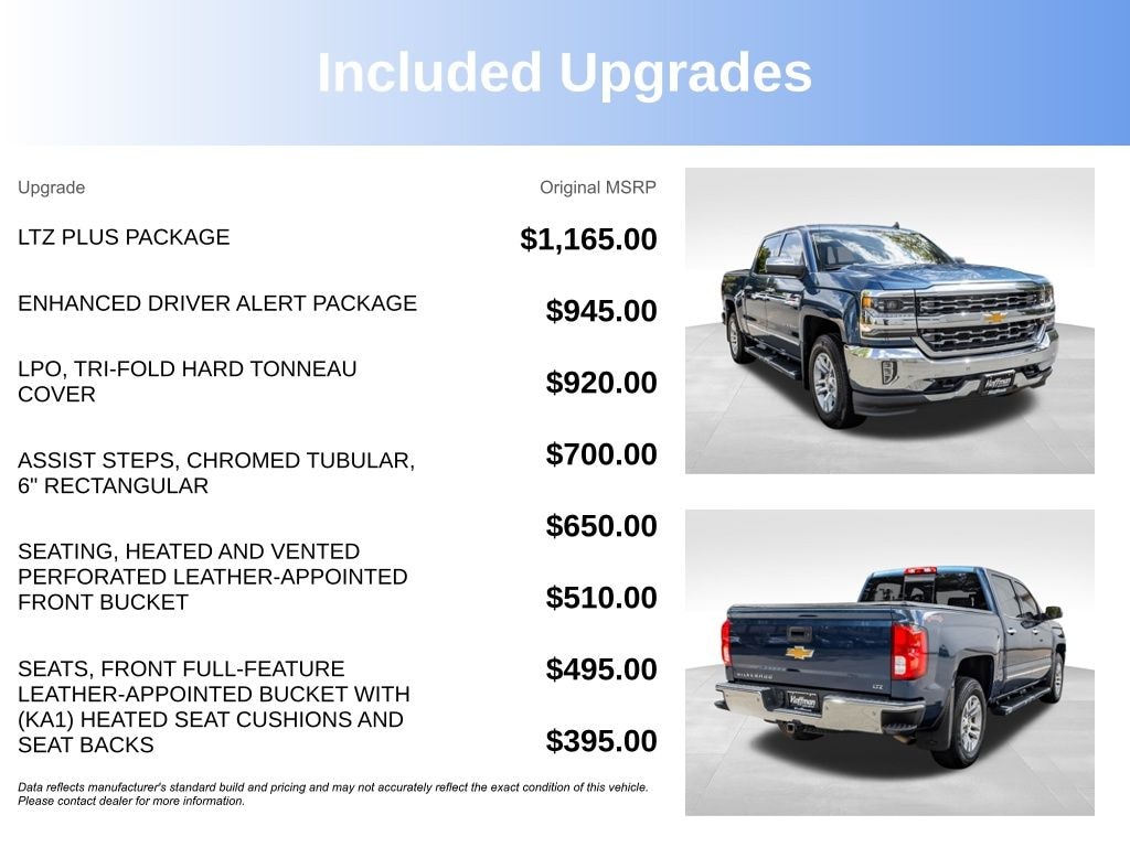 Used 2016 Chevrolet Silverado 1500 LTZ Truck Crew Cab