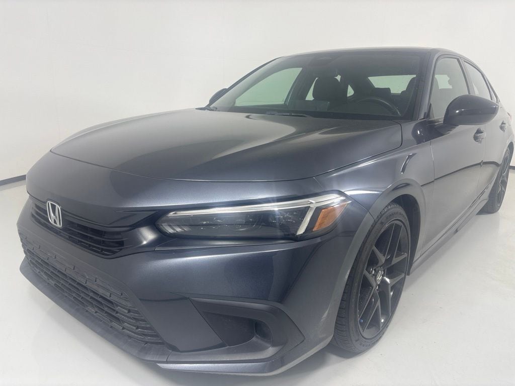Meteorite Gray Metallic 2024 Honda Civic Sedan Front-Wheel Drive Continuously Variable Transmission