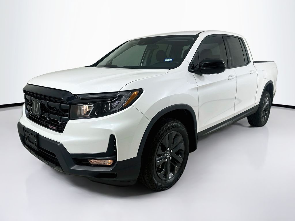 Platinum White Pearl 2024 Honda Ridgeline Sport AWD Pickup Truck All-Wheel Drive 9-Speed Automatic