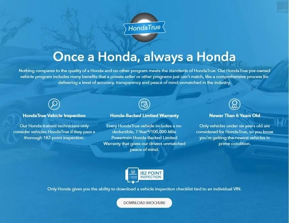 Why buy Honda certified?  Honda Certified Used Vehicles