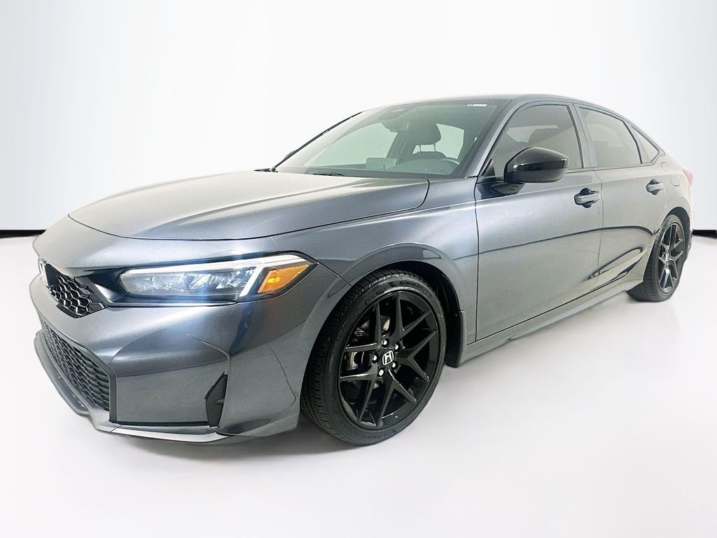 Meteorite Gray Metallic 2026 Honda Civic Sedan Front-Wheel Drive Continuously Variable Transmission