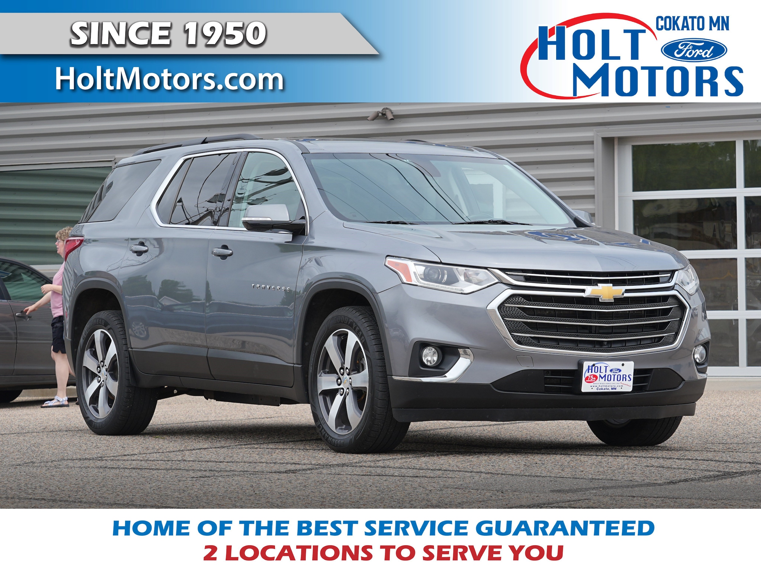 Used 2019 Chevrolet Traverse 3LT with VIN 1GNEVHKW6KJ163506 for sale in Cokato, Minnesota