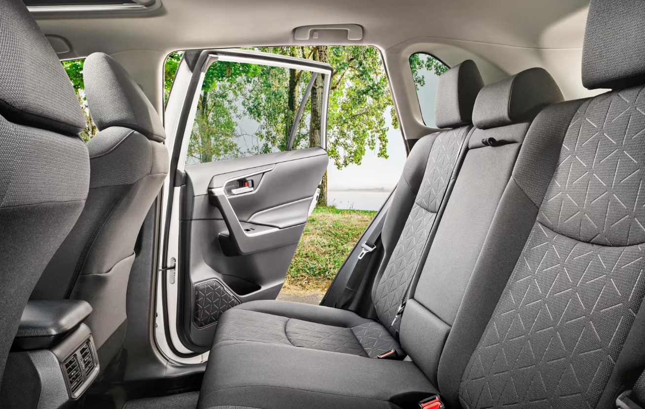 Blue RAV4 Interior Seating.