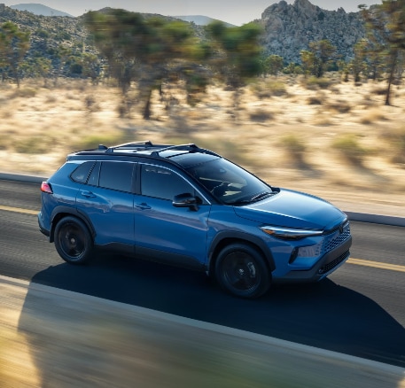 2026 Toyota Corolla Cross Hybrid in blue with modern styling