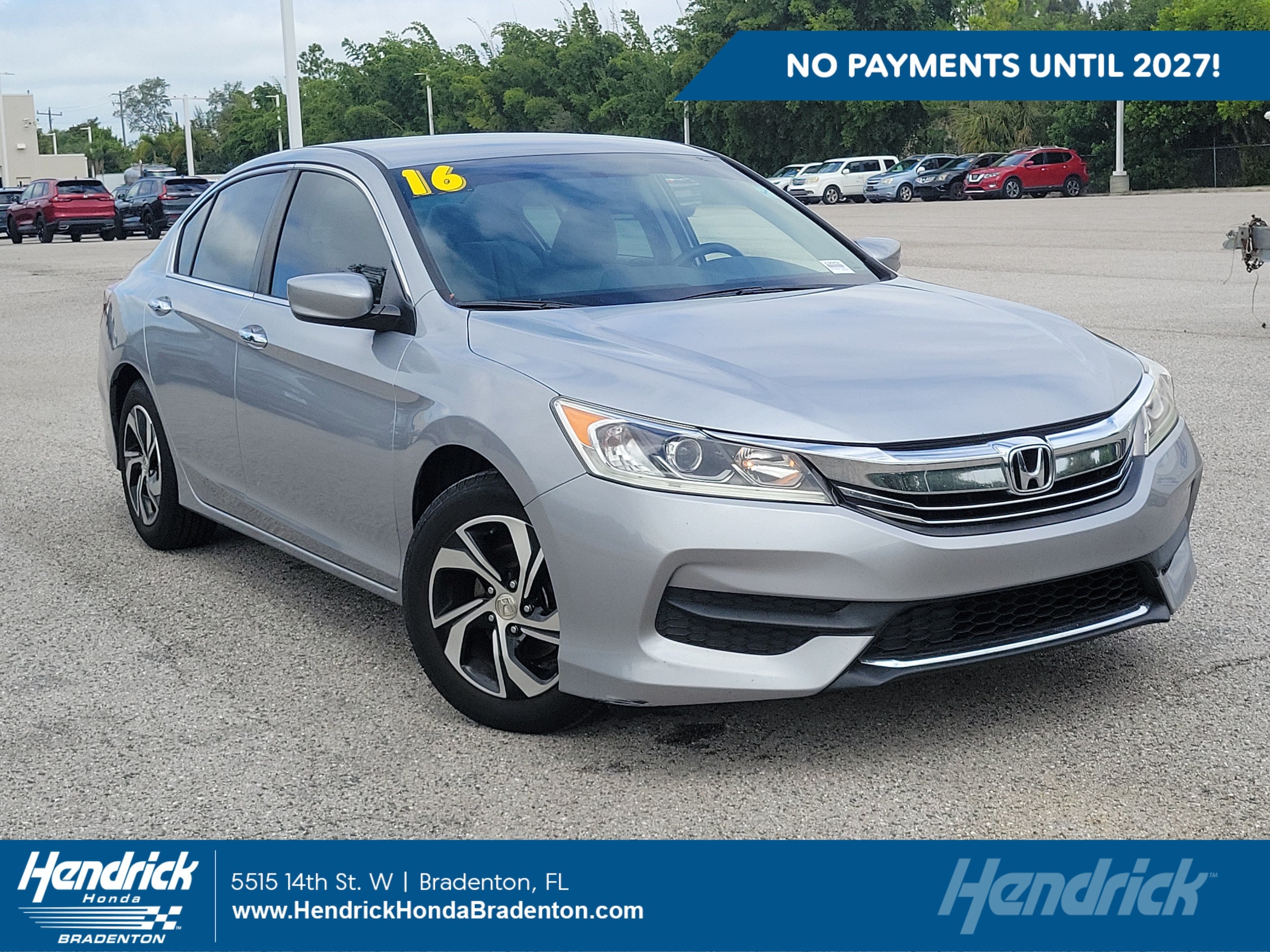 Used 2016 Honda Accord LX with VIN 1HGCR2F33GA010625 for sale in Bradenton, FL
