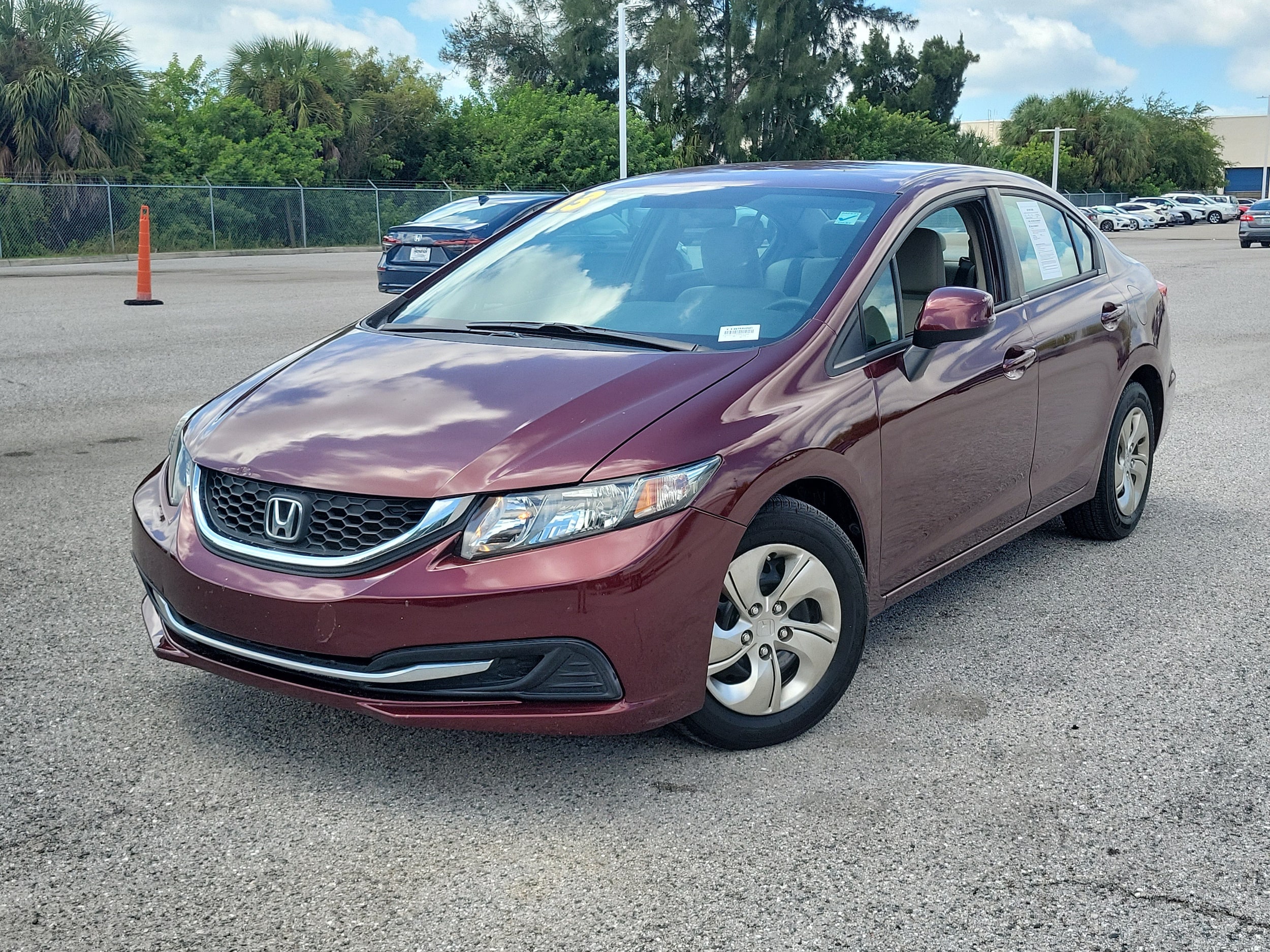 Used 2013 Honda Civic LX with VIN 2HGFB2F5XDH523967 for sale in Bradenton, FL