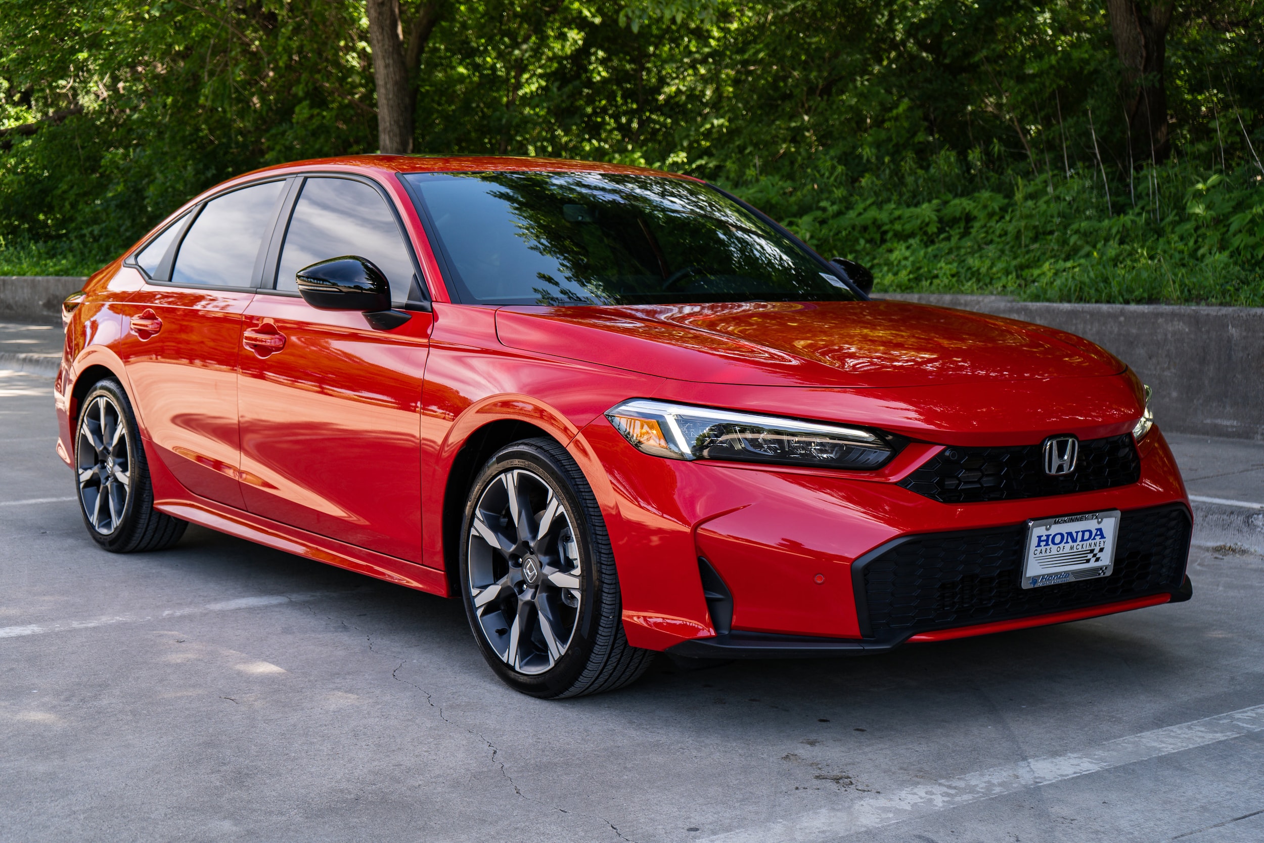 Certified 2025 Honda Civic Sport Touring with VIN 2HGFE4F87SH329763 for sale in Mckinney, TX
