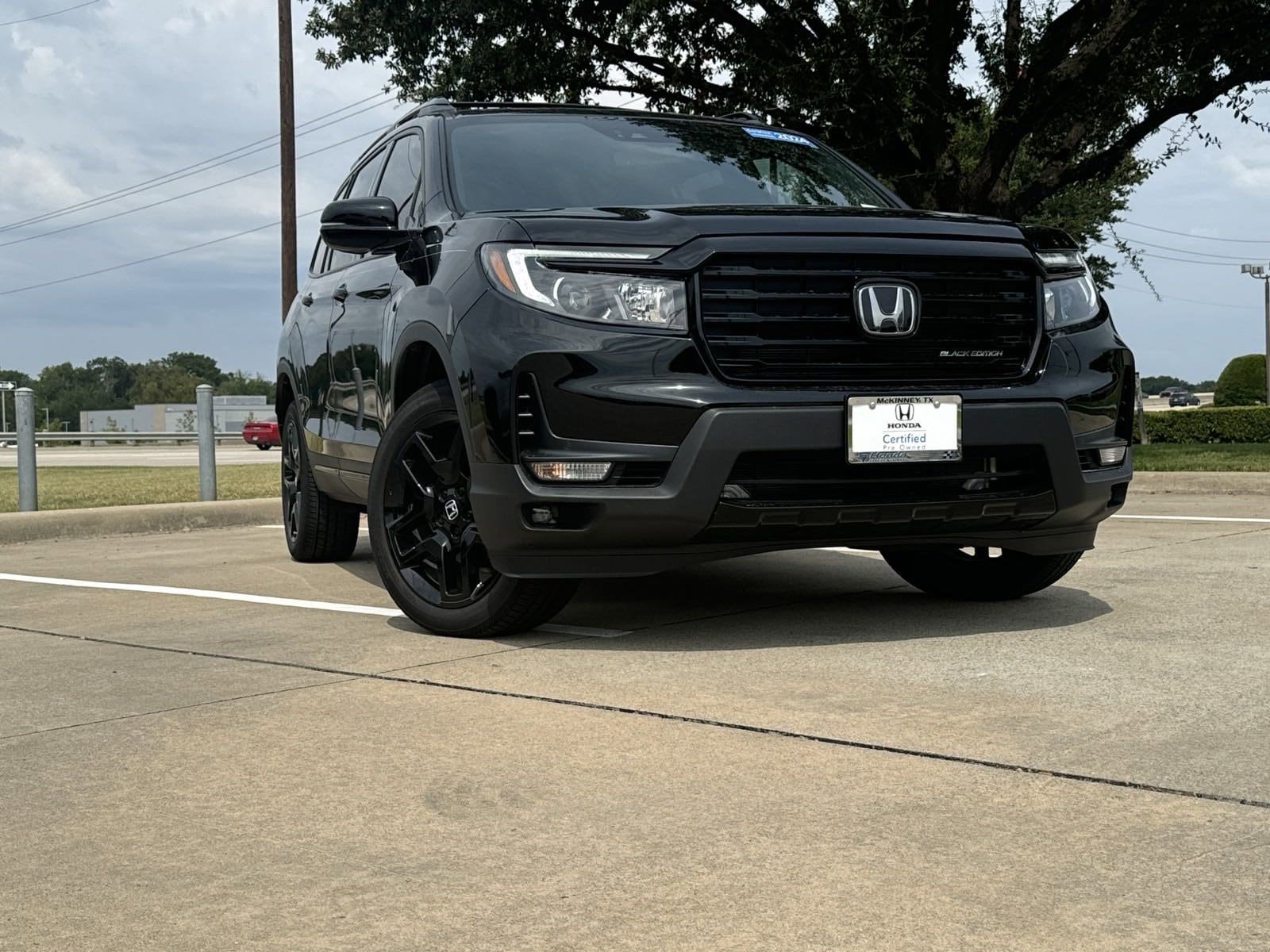 Certified 2024 Honda Passport Black Edition with VIN 5FNYF8H81RB009959 for sale in Mckinney, TX