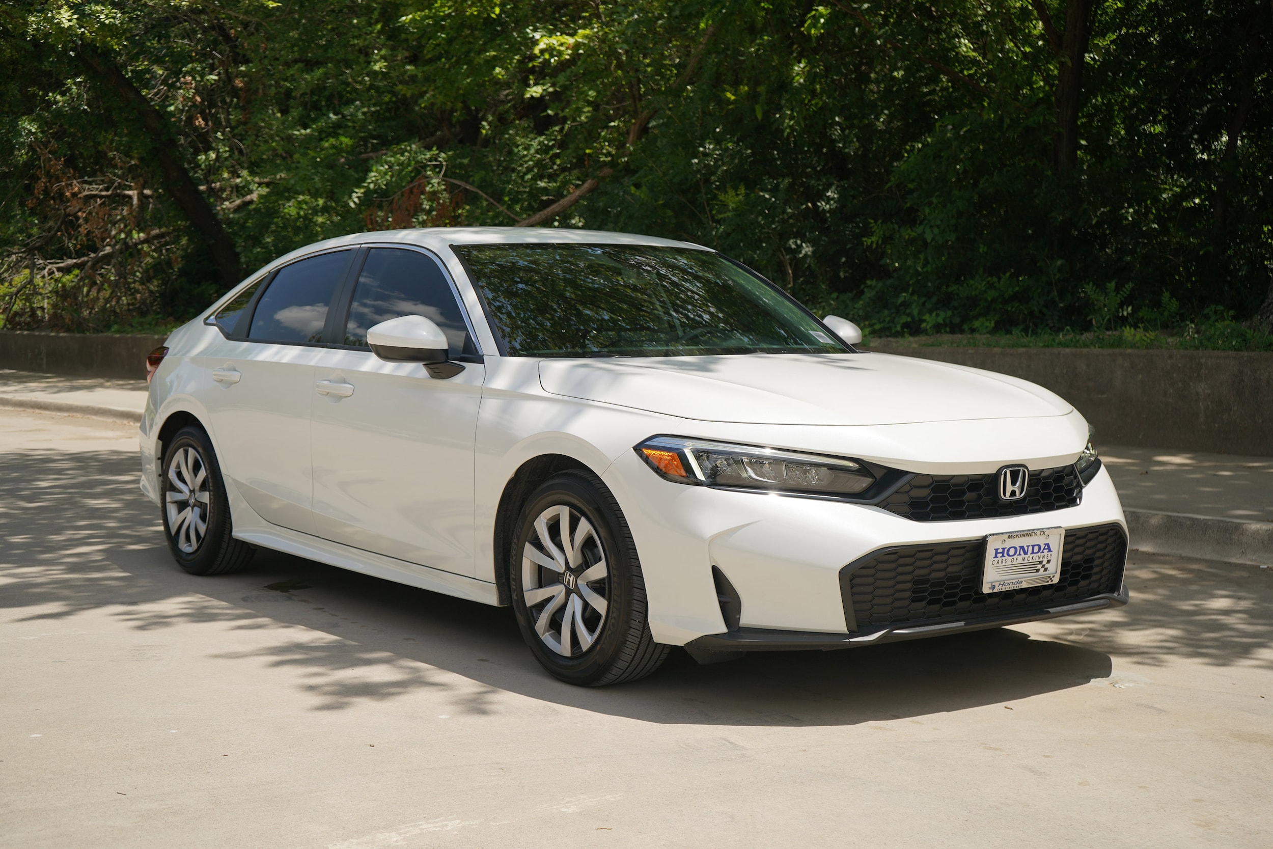 Certified 2025 Honda Civic LX with VIN 2HGFE2F24SH578926 for sale in Mckinney, TX