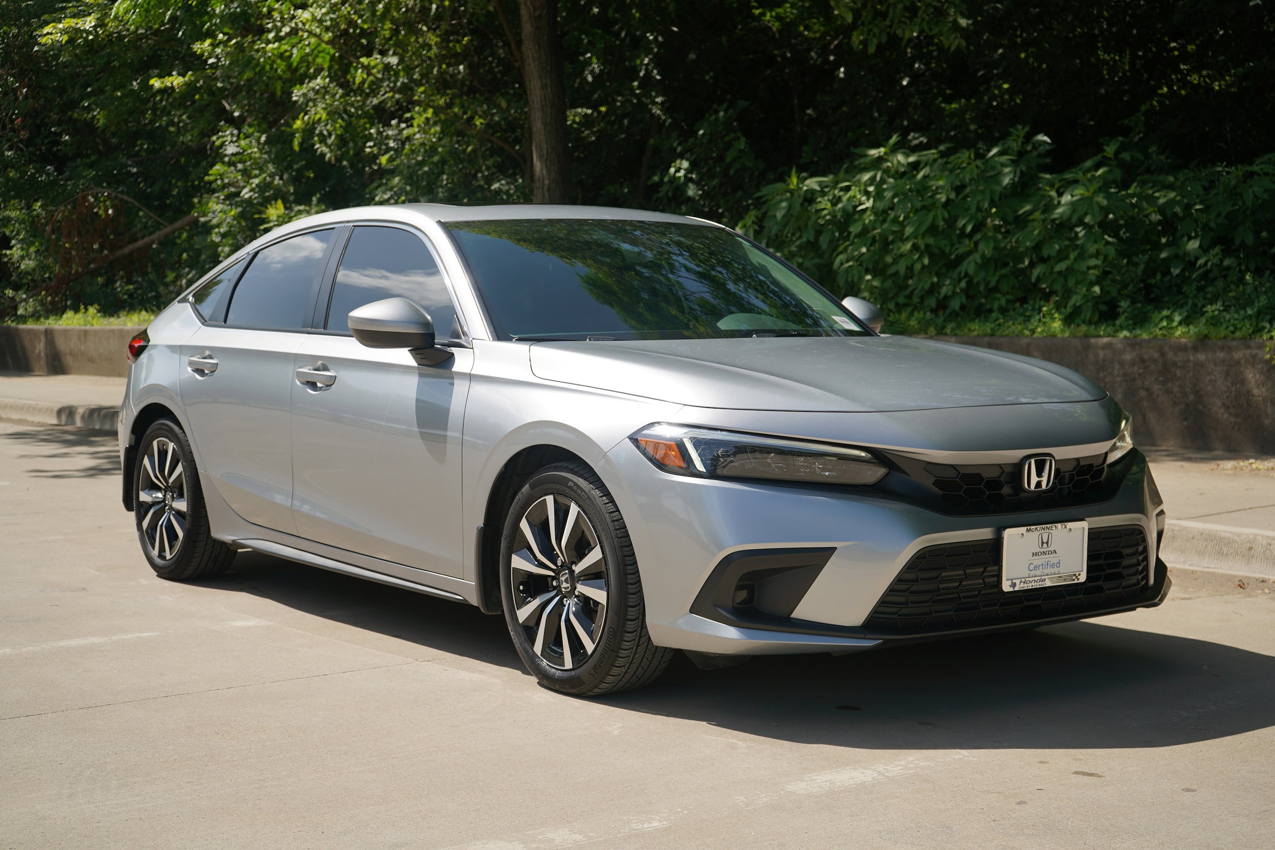 Certified 2024 Honda Civic Hatchback EX-L with VIN 19XFL1H79RE005517 for sale in Mckinney, TX