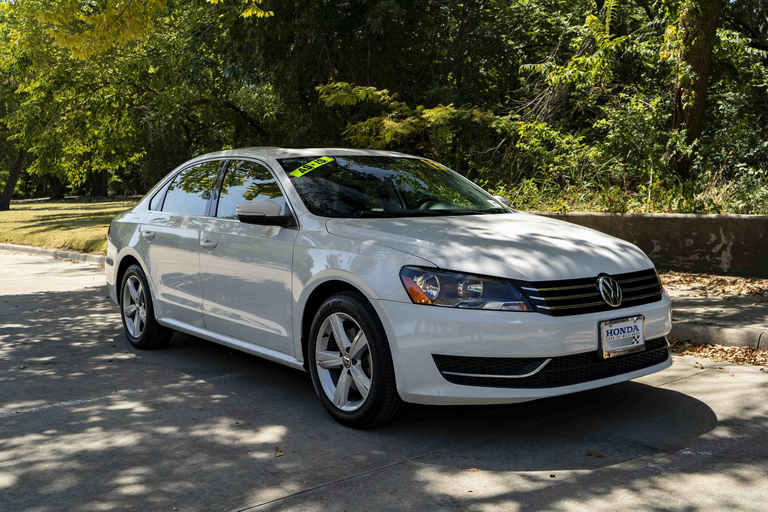 Used 2013 Volkswagen Passat SE with VIN 1VWBP7A37DC086365 for sale in McKinney, TX