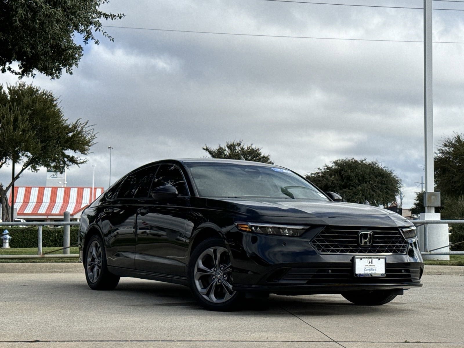 Certified 2023 Honda Accord Hybrid EX-L with VIN 1HGCY2F63PA040477 for sale in Mckinney, TX