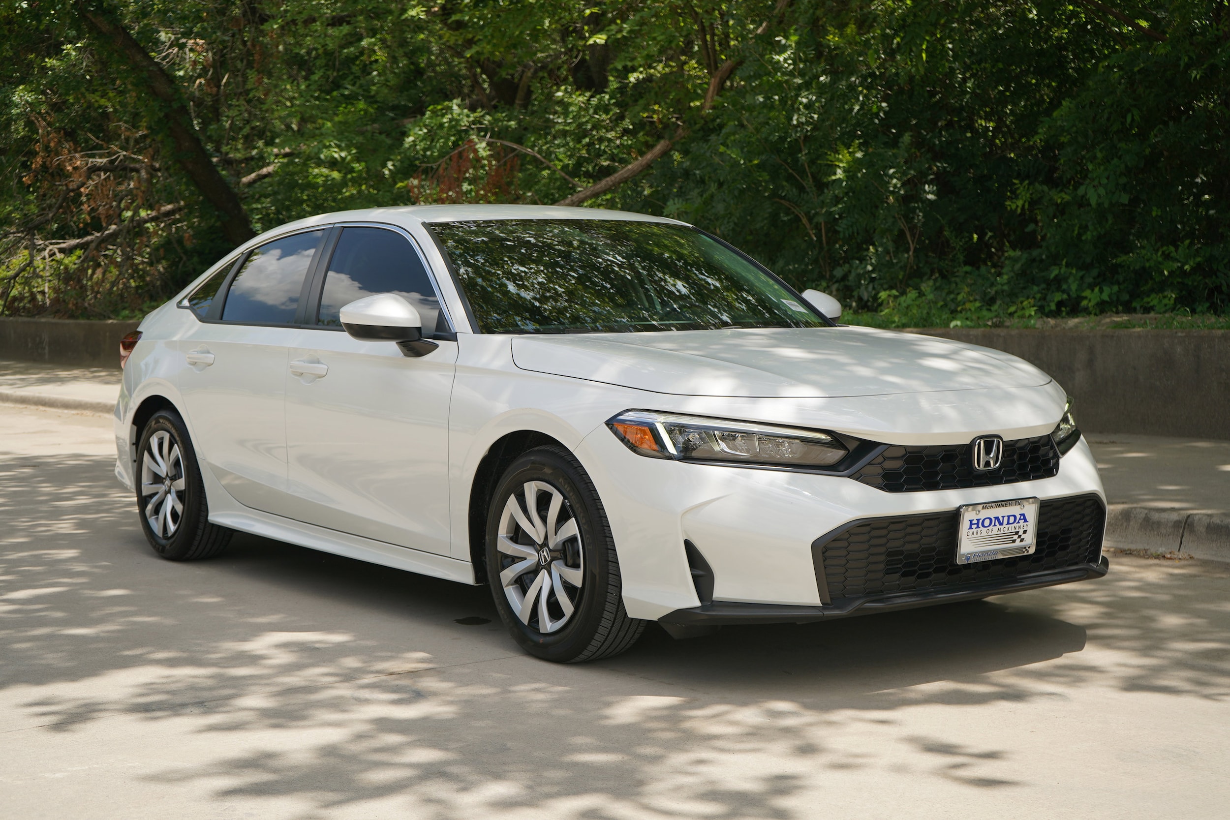 Certified 2025 Honda Civic LX with VIN 2HGFE2F26SH578913 for sale in Mckinney, TX