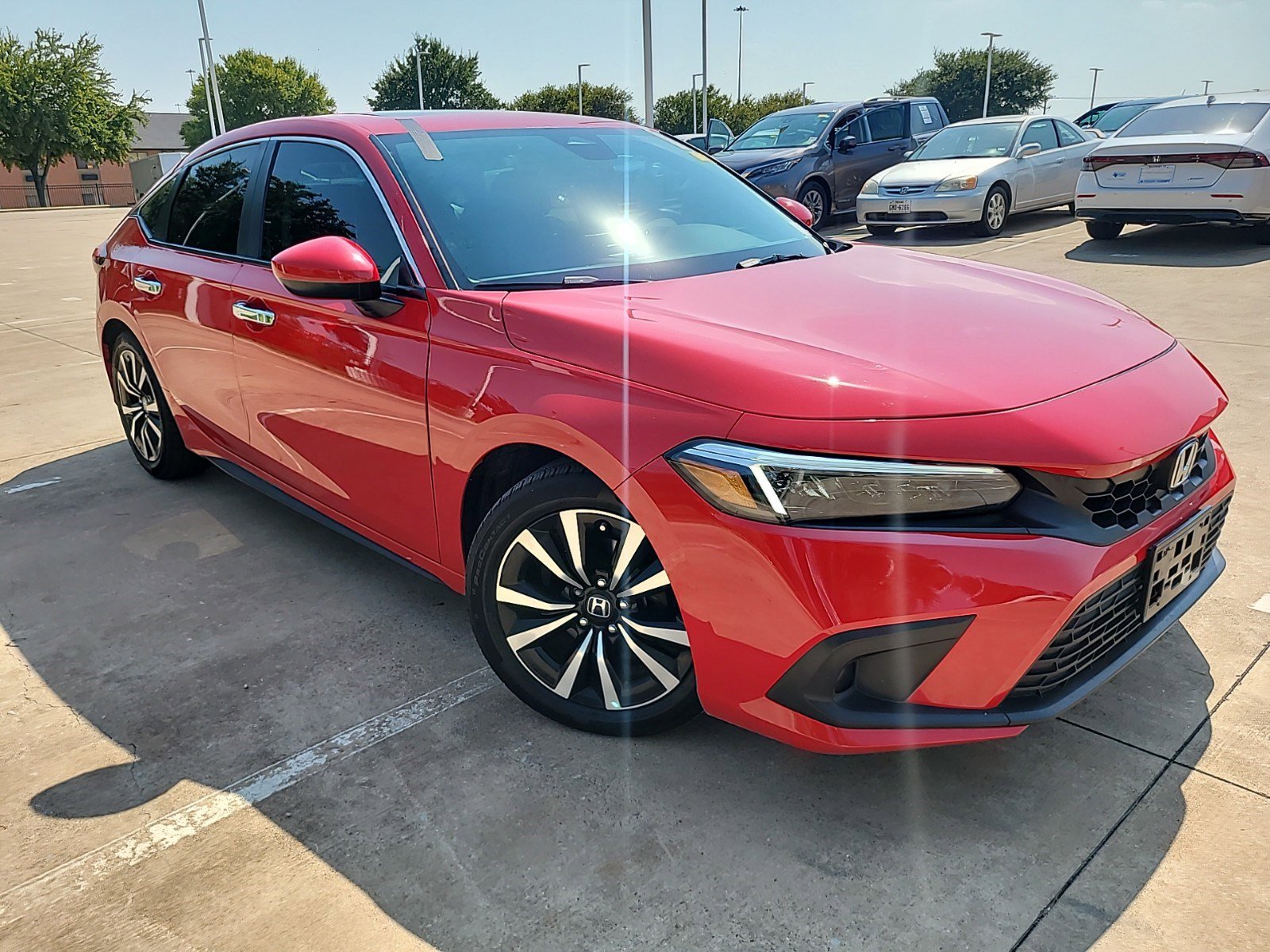 Certified 2023 Honda Civic Hatchback EX-L with VIN 19XFL1H70PE010814 for sale in Mckinney, TX