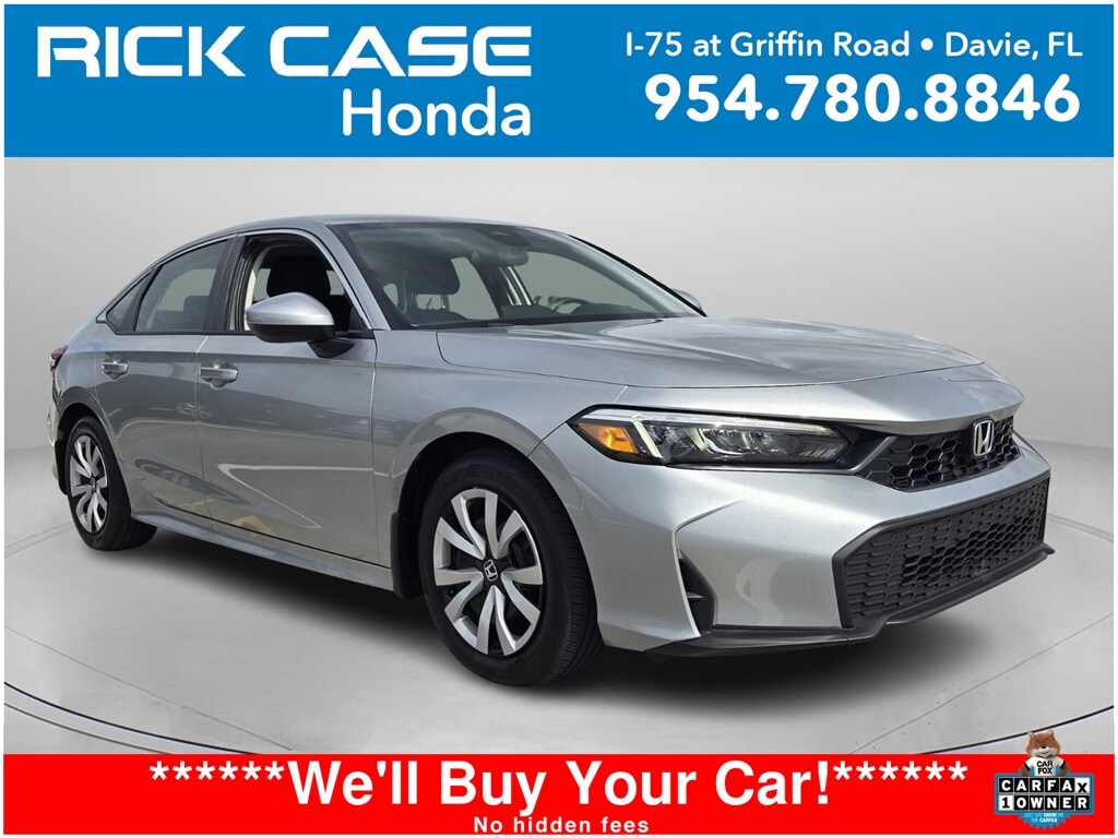 Certified 2025 Honda Civic LX Sedan