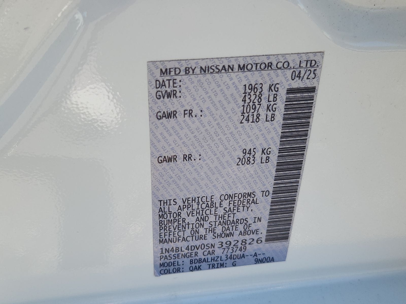 2025 Nissan Altima SV - Photo 18
