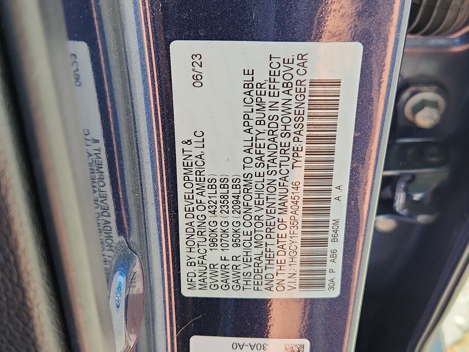 2023 Honda Accord EX - Photo 18