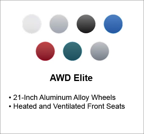AWD Elite 21-Inch Aluminum Alloy Wheels Heated and Ventilated Front Seats