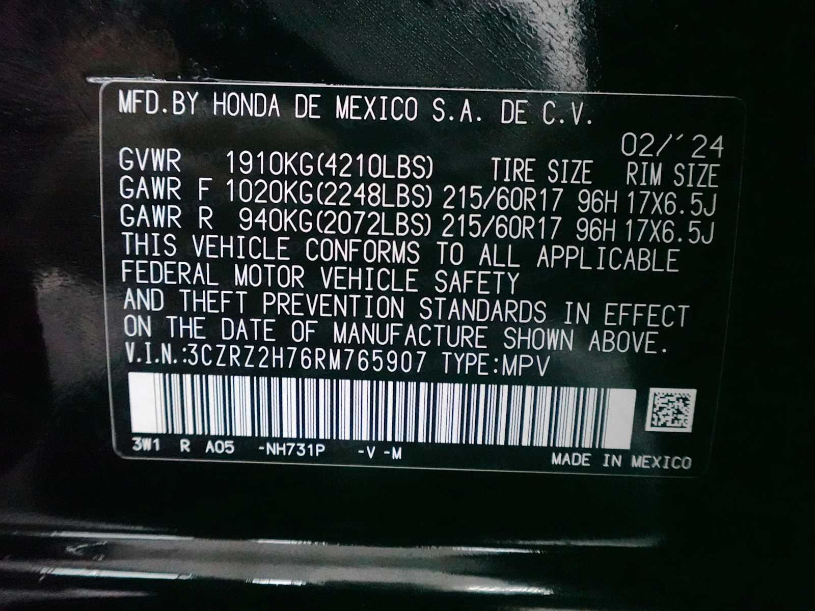 2024 Honda HR-V EX-L - Photo 30