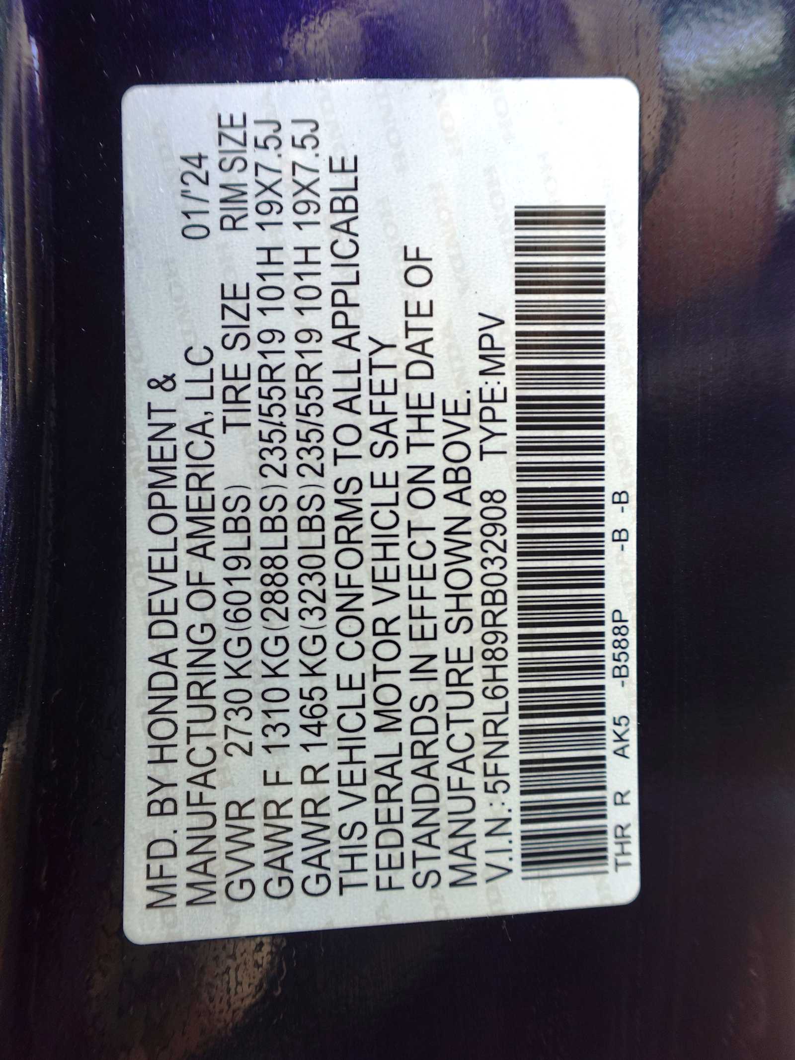 2024 Honda Odyssey Touring - Photo 29