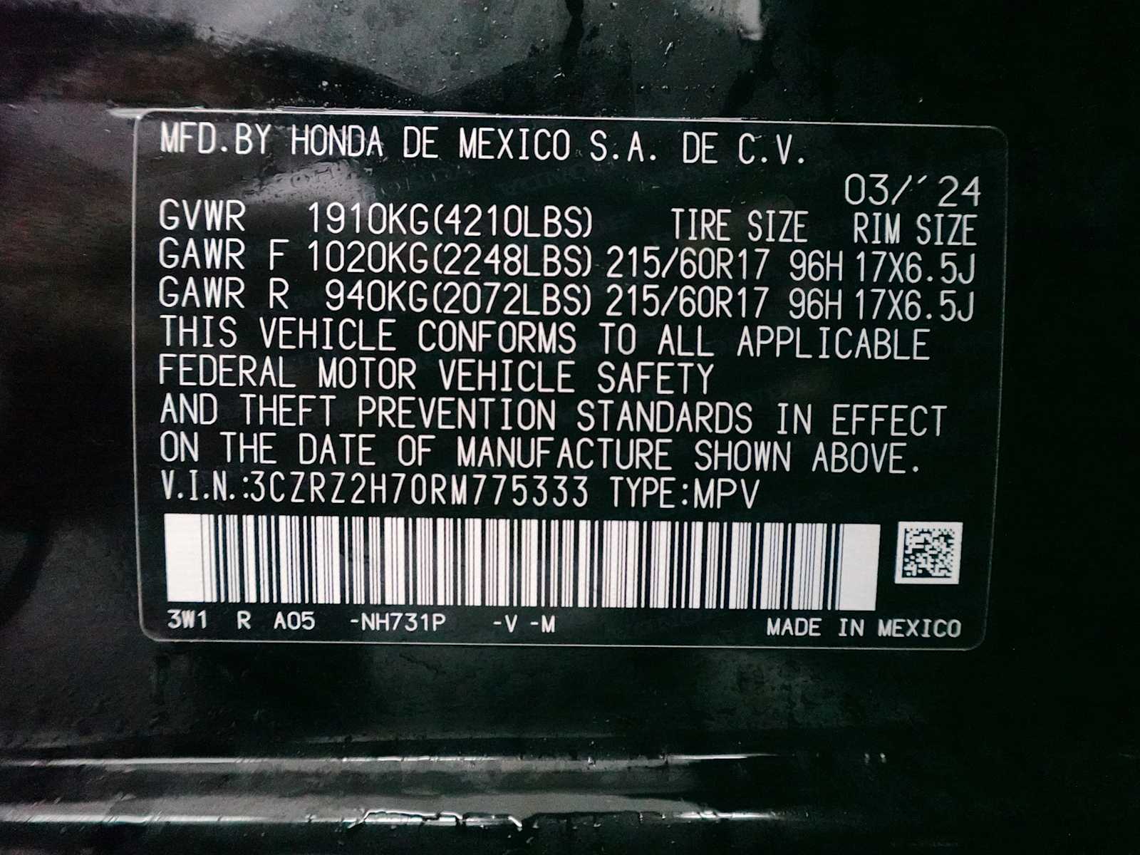 2024 Honda HR-V EX-L - Photo 30