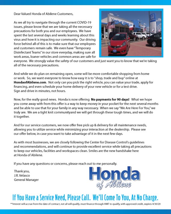 Honda Abilene Cares Honda Of Abilene