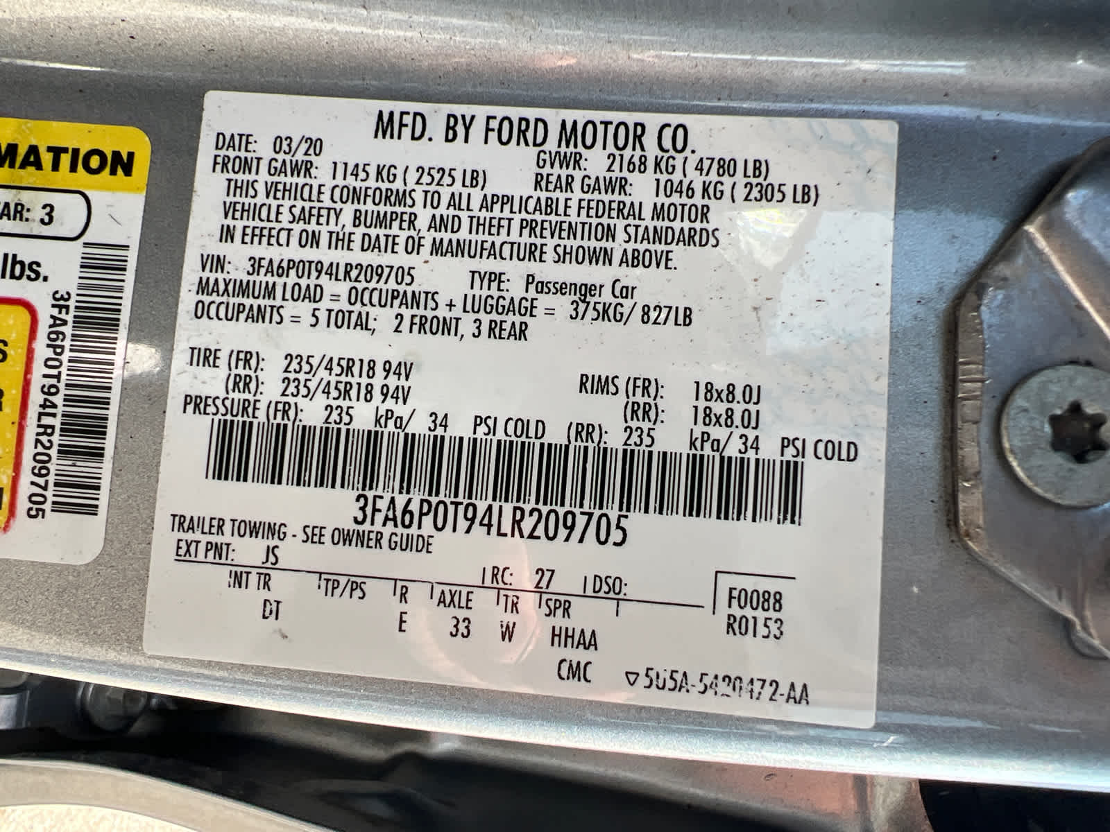 Thumbnail: 2020 Ford Fusion - 16