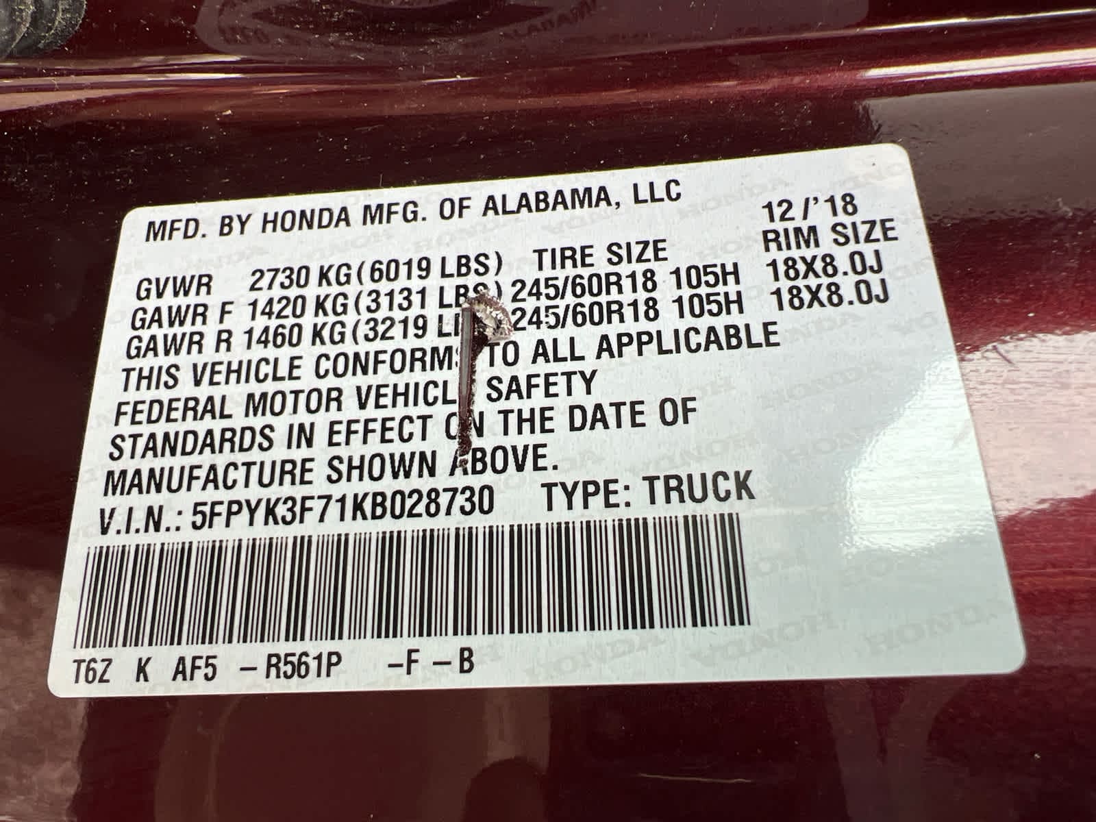 Thumbnail: 2019 Honda Ridgeline - 9