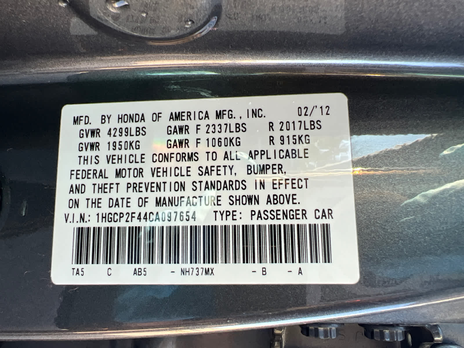 Thumbnail: 2012 Honda Accord - 18