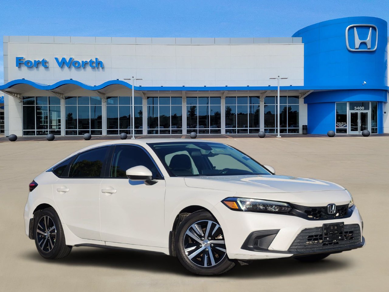 Platinum White Pearl 2023 Honda Civic Hatchback Hatchback Front-Wheel Drive Continuously Variable Transmission