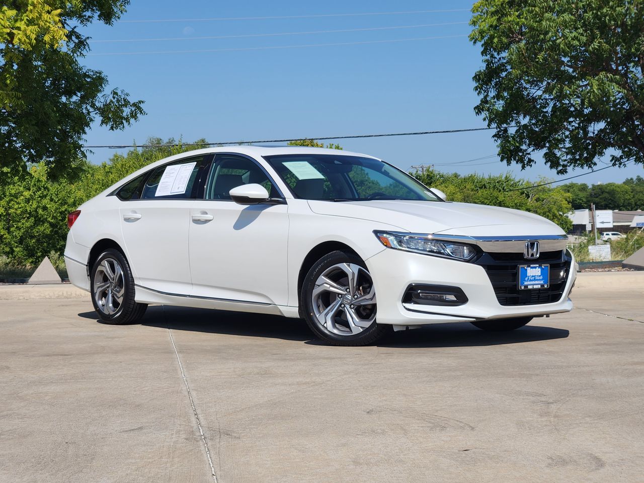 Platinum White Pearl 2020 Honda Accord Sedan Front-Wheel Drive Continuously Variable Transmission