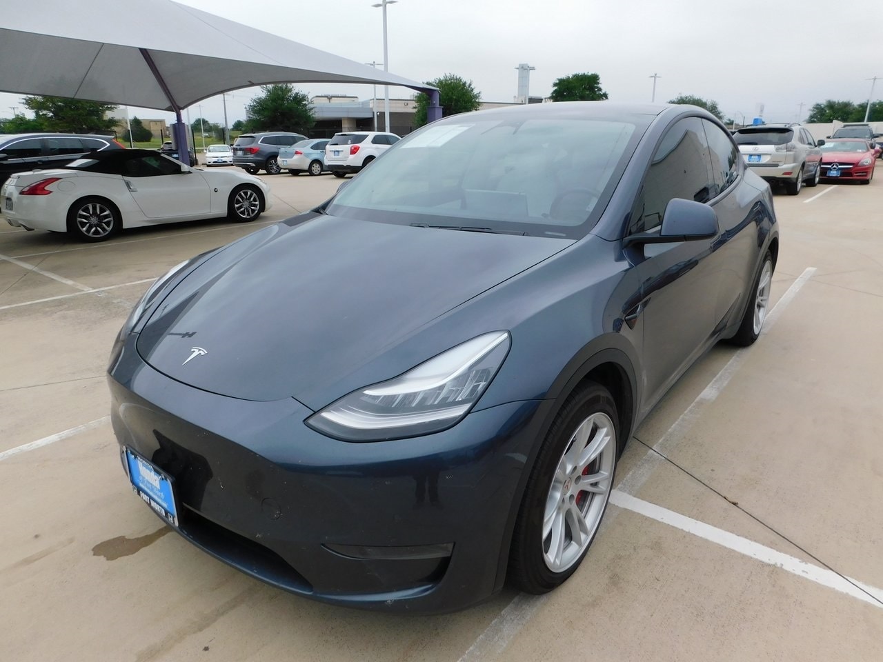 Used 2020 Tesla Model Y Long Range with VIN 5YJYGDEE4LF053526 for sale in Fort Worth, TX