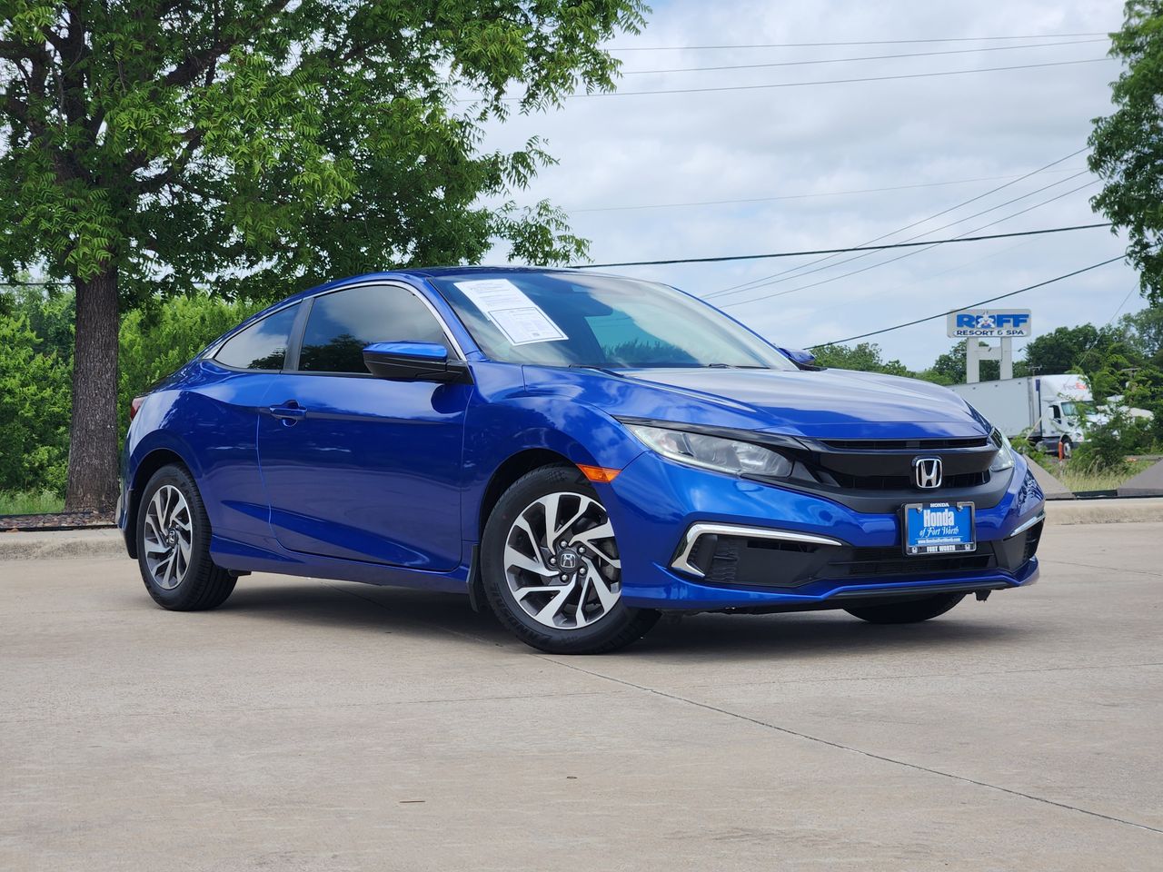 Aegean Blue 2020 Honda Civic LX Coupe FWD Coupe Front-Wheel Drive Continuously Variable Transmission
