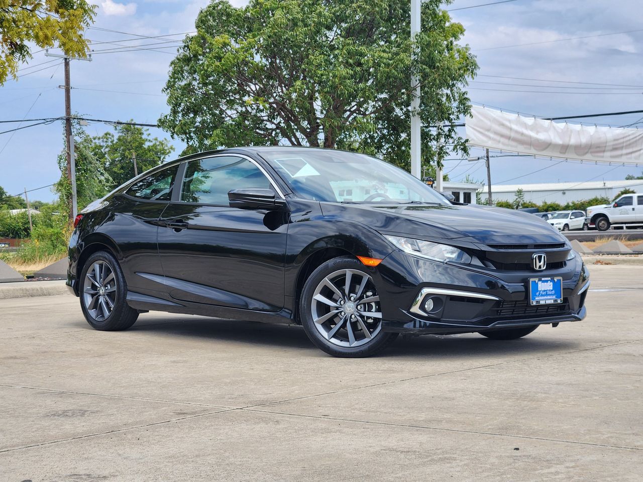 Crystal Black Pearl 2020 Honda Civic Coupe Front-Wheel Drive Continuously Variable Transmission