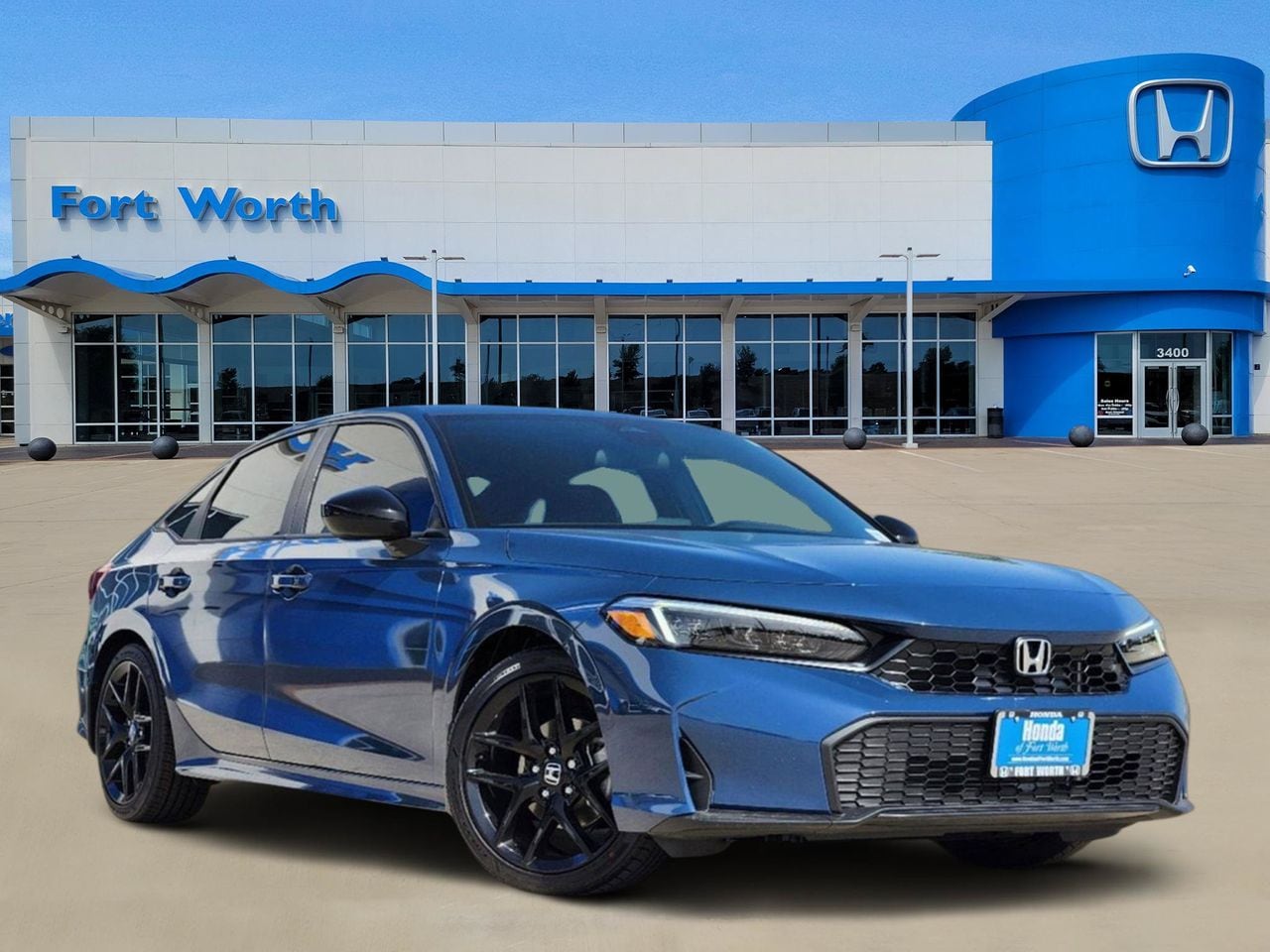 Blue Lagoon Pearl 2026 Honda Civic Sedan Front-Wheel Drive Continuously Variable Transmission