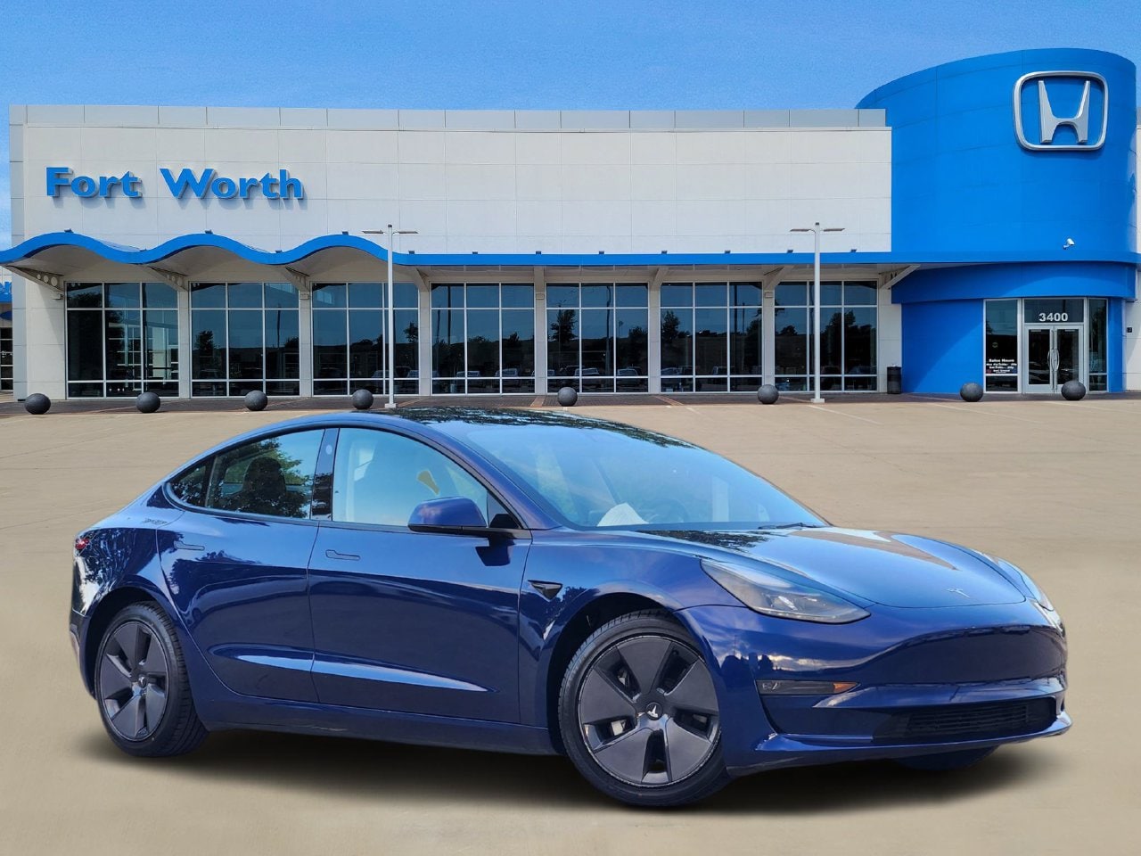 Used 2023 Tesla Model 3 Long Range with VIN 5YJ3E1EB4PF390143 for sale in Fort Worth, TX