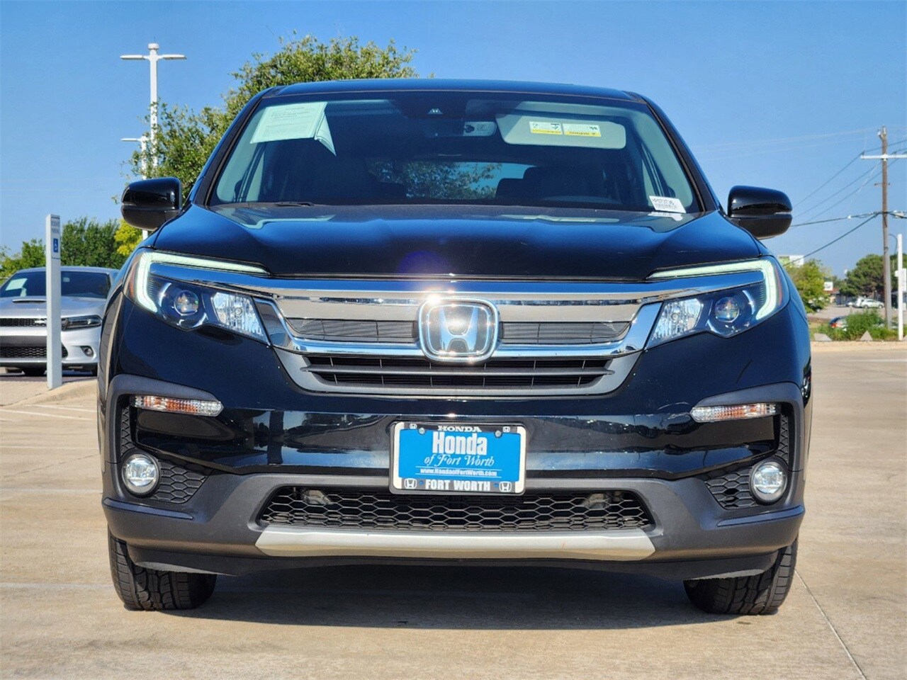 Certified 2021 Honda Pilot EX-L with VIN 5FNYF6H50MB073736 for sale in Fort Worth, TX